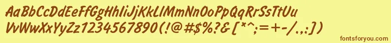 Informftt Font – Brown Fonts on Yellow Background