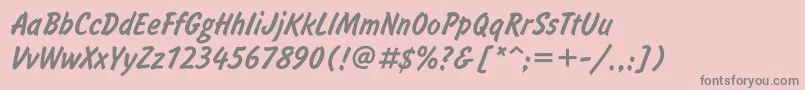 Informftt-Schriftart – Graue Schriften auf rosa Hintergrund