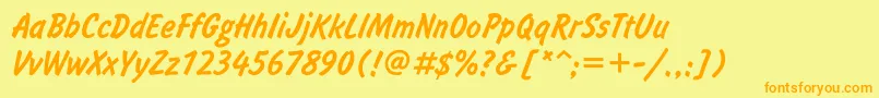 Informftt Font – Orange Fonts on Yellow Background