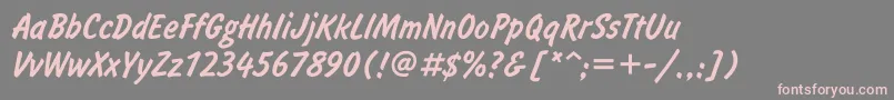 Informftt Font – Pink Fonts on Gray Background
