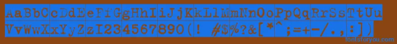 TrixiecyrCameo Font – Blue Fonts on Brown Background