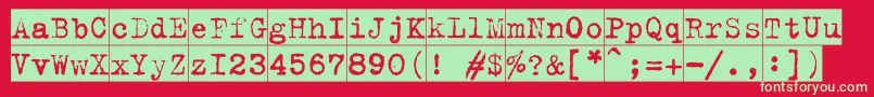TrixiecyrCameo Font – Green Fonts on Red Background