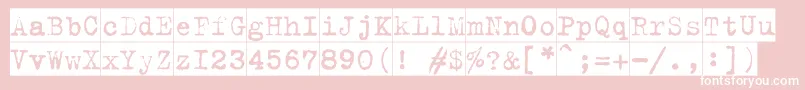 TrixiecyrCameo-Schriftart – Weiße Schriften auf rosa Hintergrund