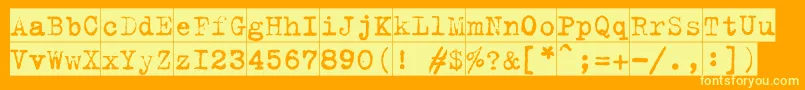 TrixiecyrCameo Font – Yellow Fonts on Orange Background