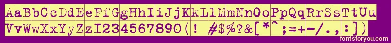 TrixiecyrCameo Font – Yellow Fonts on Purple Background