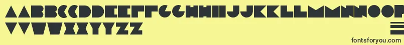 ModernplateBc Font – Black Fonts on Yellow Background