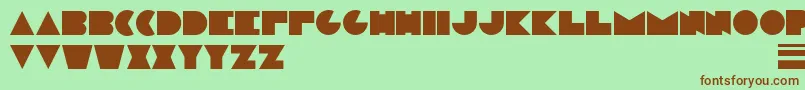 ModernplateBc Font – Brown Fonts on Green Background