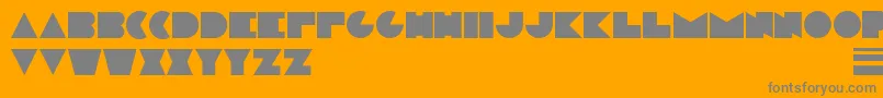 ModernplateBc Font – Gray Fonts on Orange Background