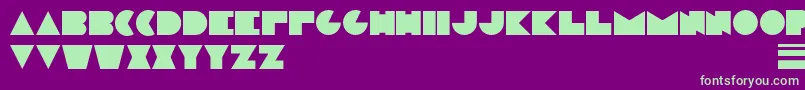 ModernplateBc Font – Green Fonts on Purple Background