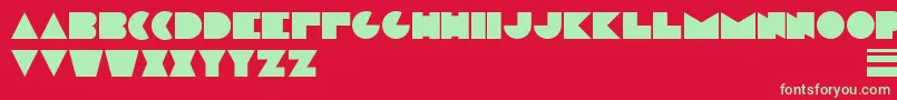 ModernplateBc Font – Green Fonts on Red Background