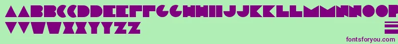 ModernplateBc Font – Purple Fonts on Green Background