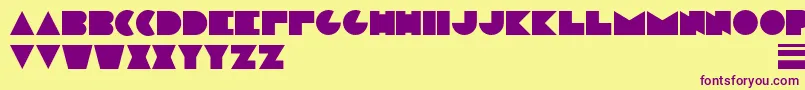 ModernplateBc Font – Purple Fonts on Yellow Background