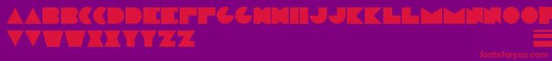 ModernplateBc Font – Red Fonts on Purple Background