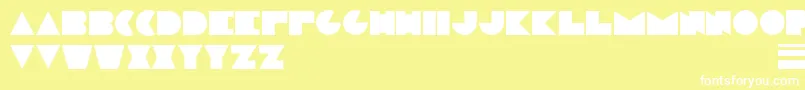 ModernplateBc Font – White Fonts on Yellow Background