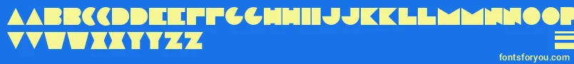 ModernplateBc Font – Yellow Fonts on Blue Background