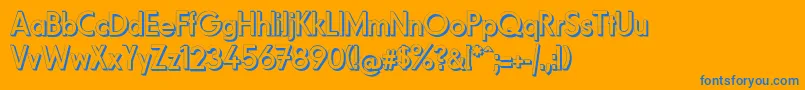 Fundamental3DBrigade Font – Blue Fonts on Orange Background