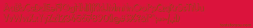 フォントFundamental3DBrigade – 赤い背景に茶色の文字