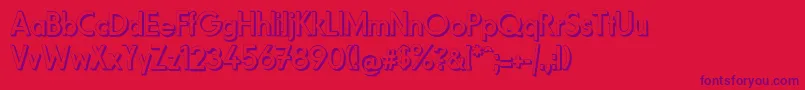 Fundamental3DBrigade Font – Purple Fonts on Red Background