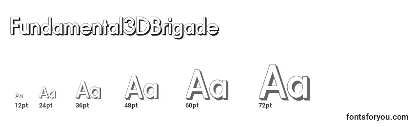 Размеры шрифта Fundamental3DBrigade