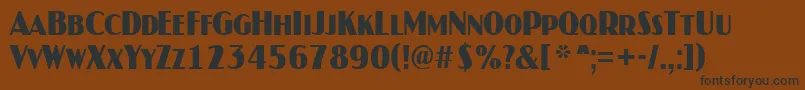 Czcionka AJaspercapsnrBold – czarne czcionki na brązowym tle