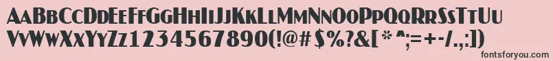 フォントAJaspercapsnrBold – ピンクの背景に黒い文字
