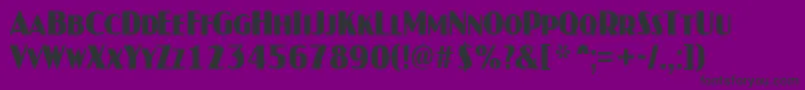 Czcionka AJaspercapsnrBold – czarne czcionki na fioletowym tle