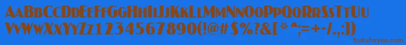 Шрифт AJaspercapsnrBold – коричневые шрифты на синем фоне