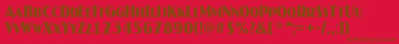 AJaspercapsnrBold Font – Brown Fonts on Red Background