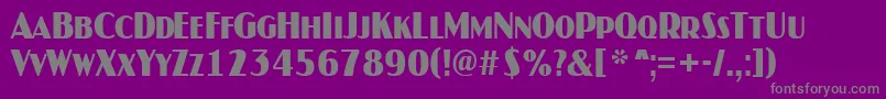 Fonte AJaspercapsnrBold – fontes cinzas em um fundo violeta