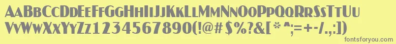 AJaspercapsnrBold Font – Gray Fonts on Yellow Background