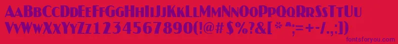 Шрифт AJaspercapsnrBold – фиолетовые шрифты на красном фоне