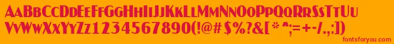AJaspercapsnrBold Font – Red Fonts on Orange Background