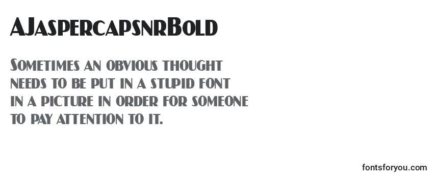 AJaspercapsnrBold Font