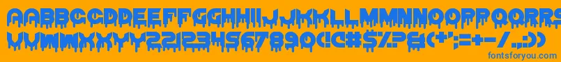 ThrashDecision Font – Blue Fonts on Orange Background