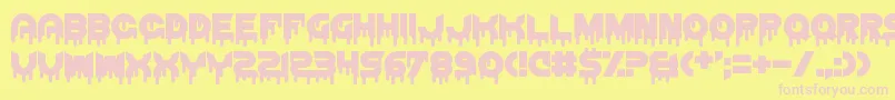 ThrashDecision Font – Pink Fonts on Yellow Background