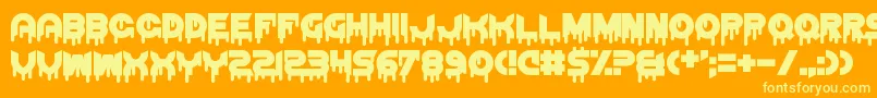 ThrashDecision Font – Yellow Fonts on Orange Background