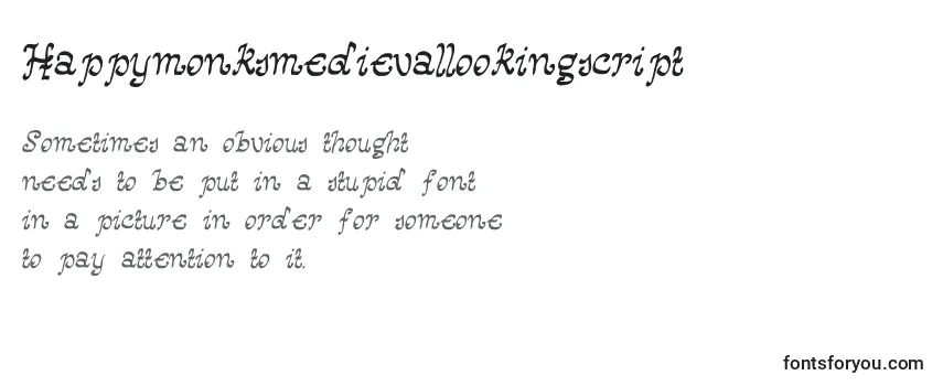 Happymonksmedievallookingscript Font