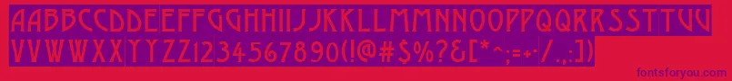 AModernosl Font – Purple Fonts on Red Background