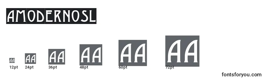 AModernosl Font Sizes