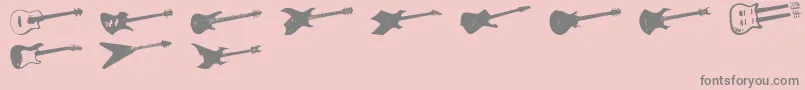 ScreamingGuitar Font – Gray Fonts on Pink Background