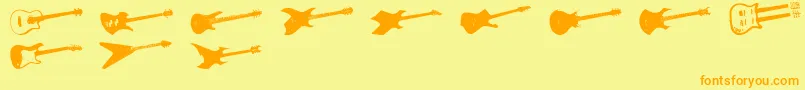 Police ScreamingGuitar – polices orange sur fond jaune