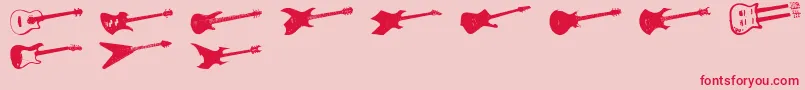 ScreamingGuitar Font – Red Fonts on Pink Background