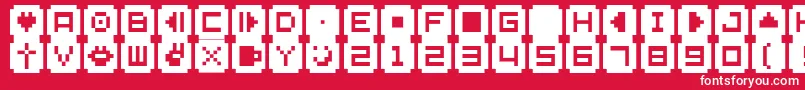 fuente BmStampA9 – Fuentes Blancas Sobre Fondo Rojo