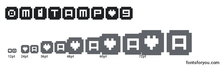 BmStampA9 Font Sizes