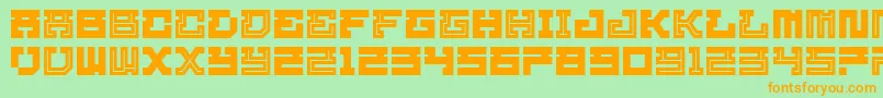 Homigos Font – Orange Fonts on Green Background