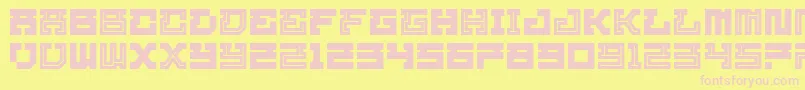 Homigos Font – Pink Fonts on Yellow Background