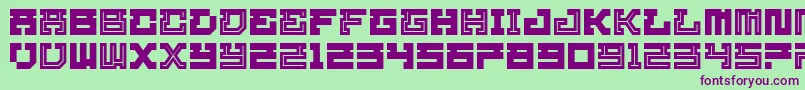 Homigos Font – Purple Fonts on Green Background