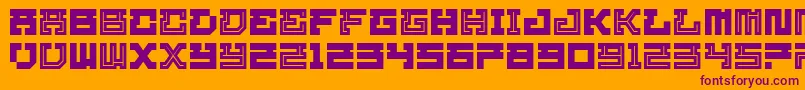 Homigos Font – Purple Fonts on Orange Background