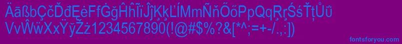 LinguineLinguist Font – Blue Fonts on Purple Background