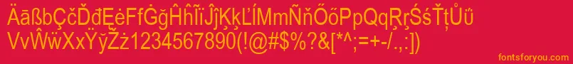 LinguineLinguist Font – Orange Fonts on Red Background